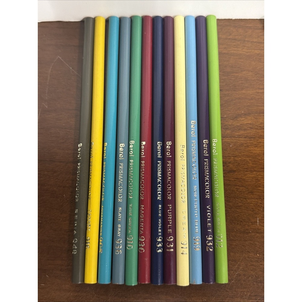 Berol Prismacolor Set Of 12 Unused No Box Vintage 948 916 905 936 910 930 + More